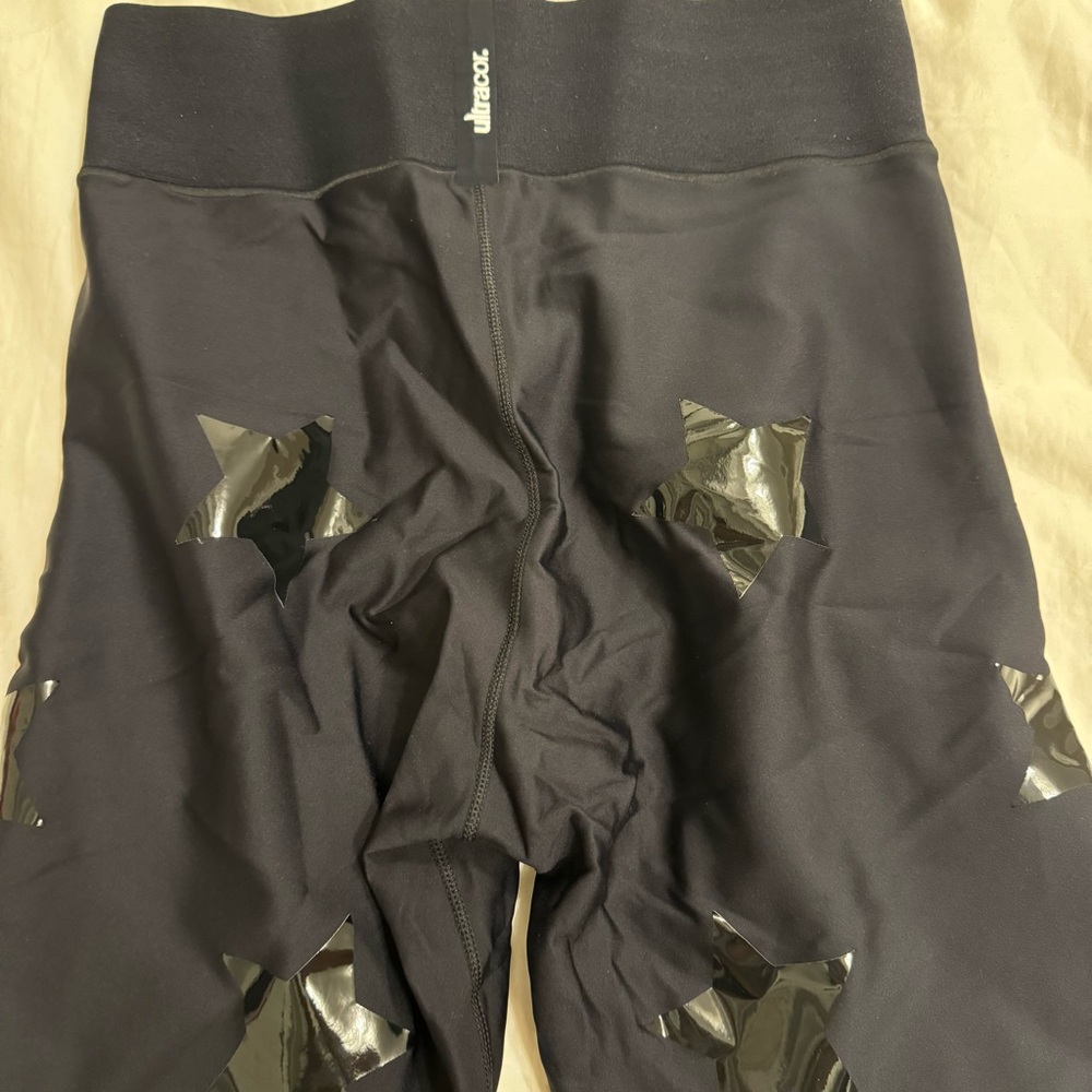Ultracor Ultra Lux Knockout Star Leggings in Nero & Patent Nero - Sz: L - Picture 10 of 10